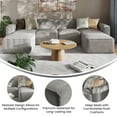 thumbnail image 6 of Flash Furniture Luxury Modular 6 Piece Sectional Sofa, Gray, 6 of 13