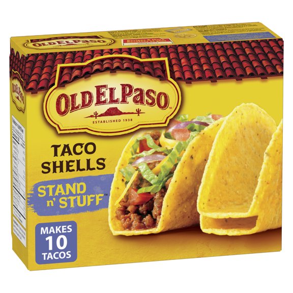 Old El Paso Coquilles à Tacos Tout Plat, Tout Plein, Sans Gluten, 133g