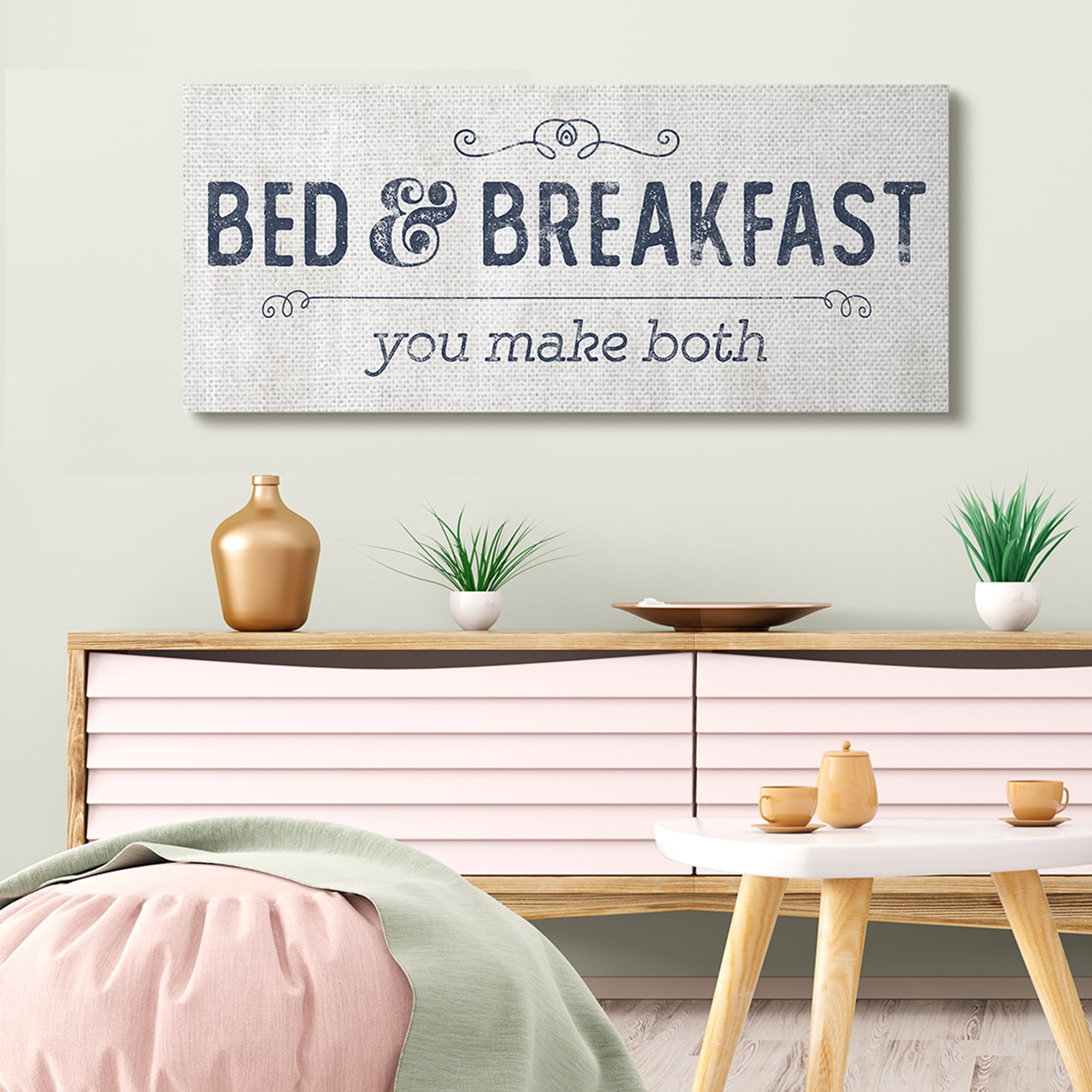 Stupell Industries Self-Serve Bed and Breakfast Rustic Home Sign Canvas Wall Art by Kyra Brown
