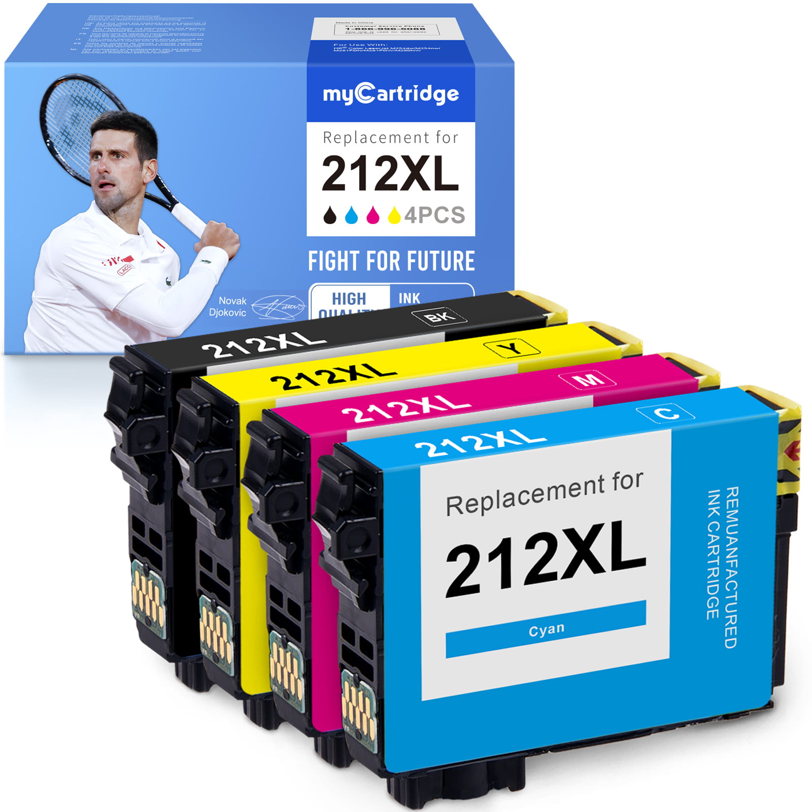 2 Packs Black Upgraded Work with XP-4100 XP-4105 WF-2830 WF-2850 Printer St@r ink Remanufactured Ink Cartridge Replacement for Epson 212XL 212 XL 