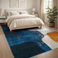 thumbnail image 3 of ODIKA 8'x10' Washable Area Rug Non-Shedding, Easy Care, Front Abstract Contemporary Brushstroke Watercolor Splash Door for King Size Bedroom Under Bed, Master Suite, 3 of 7