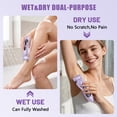 thumbnail image 2 of Electric Shaver for Women, Womens Electric Razor Lady IPX7 Waterproof Legs Arm Underarm Body Painless Epilator Rechargeable Wet Dry Use Bikini Trimmer W/ Charging Stand & LCD Display, 2 of 7