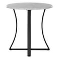 thumbnail image 4 of Metro 36"  Faux White Marble Top Dining Table in Black Metal Base, 4 of 5