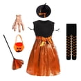 thumbnail image 3 of Disfraces de brujas para juegos de rol para niños Disfraces de Halloween para niñas Disfraces de cosplay Disfraces para niños Disfraces de calabaza y cornucopia, 3 of 5