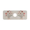 thumbnail image 7 of Yayeee Faucet Mat for Kitchen Sink 14.7" Diatomite Long Splash Guard Pad, Red Flower, 7 of 7