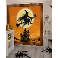 thumbnail image 4 of Halloween Witch Castle Pumpkin Full Moon Orange Shower Curtain Set ，Waterproof Fabric Shower Curtains Shower Curtains for Bathroom,Bathroom Decor 36"x72", 4 of 6