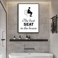 thumbnail image 3 of Black and White Bathroom Poster Funny Bathroom Quote Wall Art  Cute Canvas Print Wall Decor Minimalist Toilet WC Artwork, 3 of 6