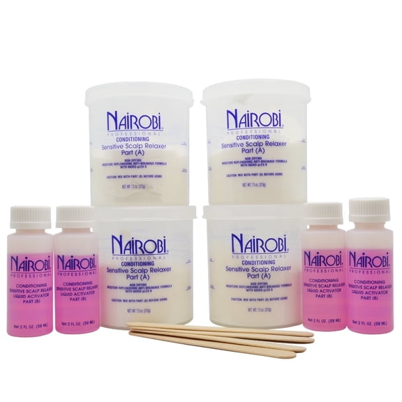 Nairobi Conditioning Sensitive Scalp Relaxer System Kit 4PK