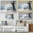 thumbnail image 4 of Designart "Snowy Canopy of Park Florals II" Landscapes Framed Wall Art - Country White Forest Winter Bedroom Framed Canvas Wall Art, 4 of 6