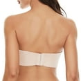 thumbnail image 2 of HNMKIU Strapless Bras for Women Tube Top Style with Detachable Thin Straps for Versatile Wear Comfortable Fit Plus Size Bras Beige,80D, 2 of 8