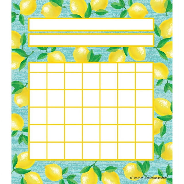 TEACHER CREATED RESOURCES (6 EA) Tableau Incitatif Zeste de Citron