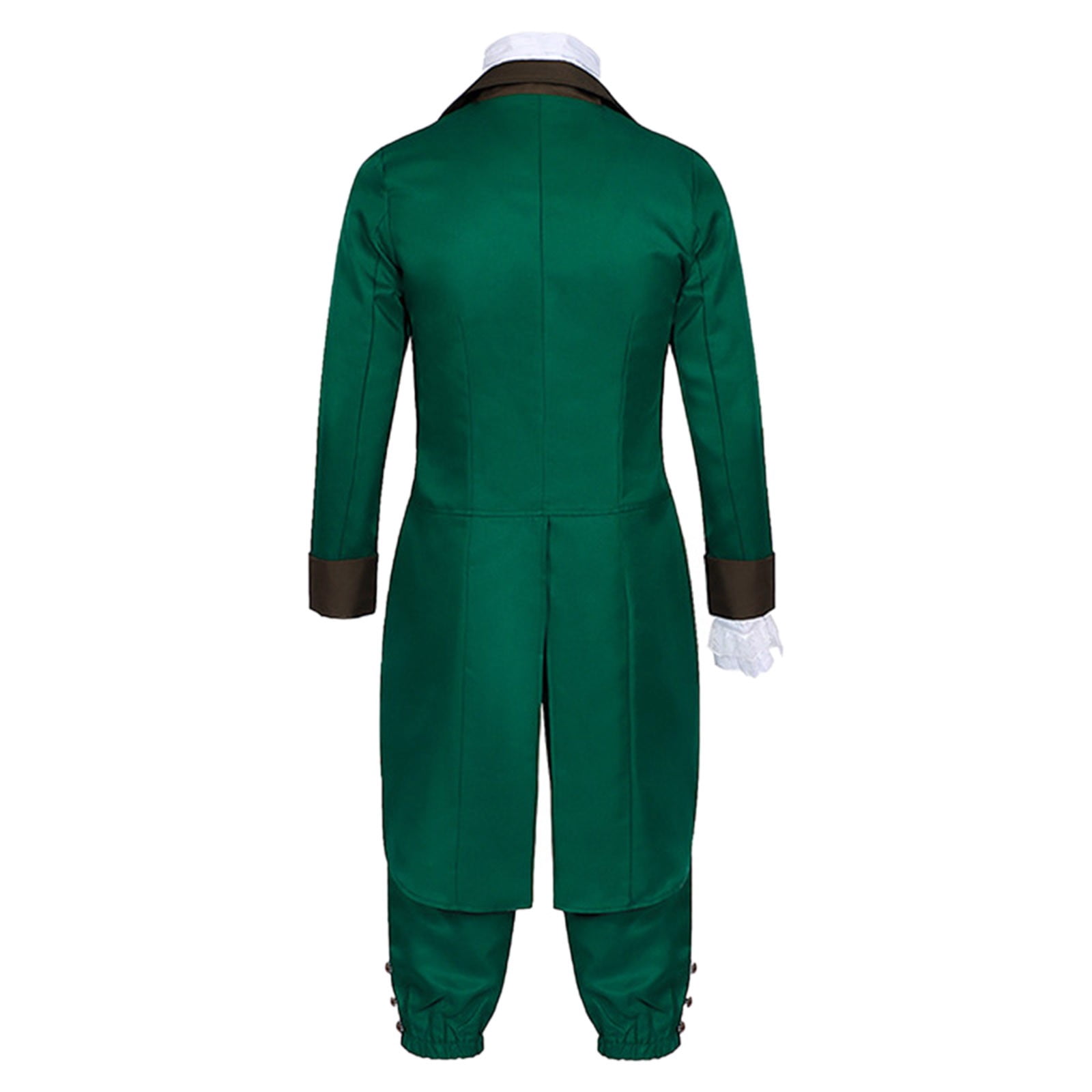 CONZONE St. Patrick Day Mens Elf Dress Up Green Clover Tailcoat And Hat Outfit Funny Party Stage Performance Clothes Set