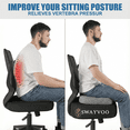thumbnail image 3 of Swayvoo Memory Foam Cushion Gel Seat Cushion Tailbone Pain Relief Cushion – Office Chair Cushion, 3 of 7