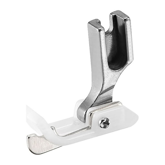 #SP-18 Pie prensatela industrial con bisagra para máquina de coser con guía derecha 1/8" (3mm) Blanco
