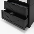 thumbnail image 5 of 72" Tall 2 Doors Armoire Wardrobe Closet with 2 Drawers and Mirror, Multifunctional Wooden Wardrobe Storage Cabinet with Induction Light for Bedroom,Black, 5 of 8