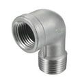 thumbnail image 5 of Unique Bargains 1/2 NPT Male to Female Thread Elbow Pipe Fitting 304 Stainless Steel 2 Count, 5 of 5