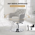 thumbnail image 6 of UBesGoo Hydraulic Barber Chair, Adjustable Height, Swivel Styling Chair for Salon & Home, Gray, 6 of 8