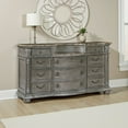 thumbnail image 2 of Benjara Toga 69 Inch Dresser with 11 Drawers, Gray Acacia Wood, Carved Details, 2 of 6
