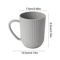 thumbnail image 3 of Meitianfacai 350ml Striped Household Drinking Cup with Handle, Creative Mouthwash Cup in Three Colors - Beige, Gray and Pink Options for Kitchen and Bathroom Use, 3 of 6