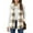 Beige, variant on DAFPZW Womens Fleece Sherpa Vest Winter Sleeveless Fuzzy Fluffy Checkered Plaid Vest Zip Up Soft Jacket with Pockets