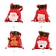 thumbnail image 2 of Injueey Bolsas con cordón de Navidad de dibujos animados, regalos, joyería, dulces, Navidad, Papá Noel, bolso con estampado de copos de Kits de decoración para fiestas Alce, 2 of 6