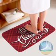 thumbnail image 4 of SKYSONIC Non-Slip 3 Piece Bathroom Rug Set Christmas on Red Tartan Soft Contour Rug + Toilet Lid Cover + Bath Mat for Bathroom Decor, 4 of 6