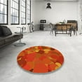 thumbnail image 4 of Ahgly Company Machine Washable Indoor Rectangle Transitional Orange Red Orange Area Rugs, 7' x 10', 4 of 7