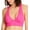 Fuschia Sizzle/Black, variant on Women's Smart and Sexy SA1267 Cut-Out Racerback Bikini Swim Top (Fuschia Sizzle/Black M)