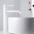 thumbnail image 5 of JUNWELL Basin Taps Bathroom Mixer Tap Monobloc Single Lever Tap Tall Counter Faucet, 5 of 11