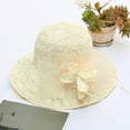 thumbnail image 2 of iHPH7 Tea Party Accessories for Women Fancy Hats for Women Hat with Veil for Women Bucket Hats for Woman Church Hats for Women, Beige One Size, 2 of 3