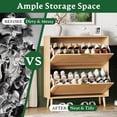thumbnail image 6 of FANRAL Shoe Cabinet,Wood Shoe Rack with 2 Flip Drawers,Adjustable Shelves Narrow Shoe Storage Shoe Organizer for Entryway,Natural Oak, 6 of 7