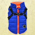 thumbnail image 4 of Pet Printed Cold Weather Coat Harness Pet Winter Warm 2 In 1 Outfit Padded Jacket For Small Puppy Dogs, 4 of 8