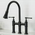 thumbnail image 2 of Kraus Allyn™ Transitional Bridge Kitchen Faucet with Pull-Down Sprayhead in Matte Black, 2 of 12
