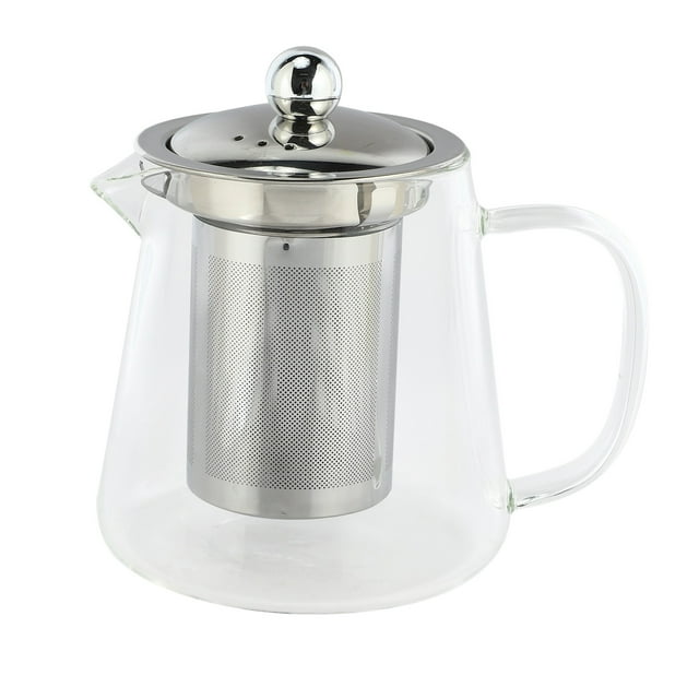 5Sizes Good Clear Borosilicate Glass Teapot With 304 Stainless Steel Infuser Strainer Heat Coffee Tea Pot Tool Kettle Set 380Ml