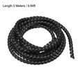 thumbnail image 2 of Tubo Envolvente Espiral Flexible Uxcell 12mmx14mm Cable Manejo Cordón 3 Metros Longitud Negro, 2 of 5