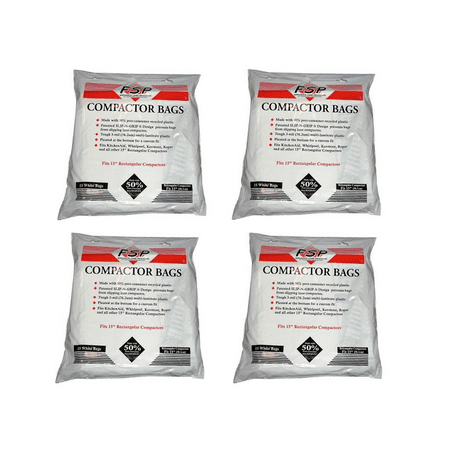 60 Whirlpool Trash Compactor Bags Compatible With Kitchenaid 15