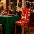 thumbnail image 3 of RKSTN christmas chair covers Christmas Stretch Chair Cover Removable And Washable Dining Chair Protector Suitable For Restaurants Christmas Decorations Holiday Parties, 3 of 5