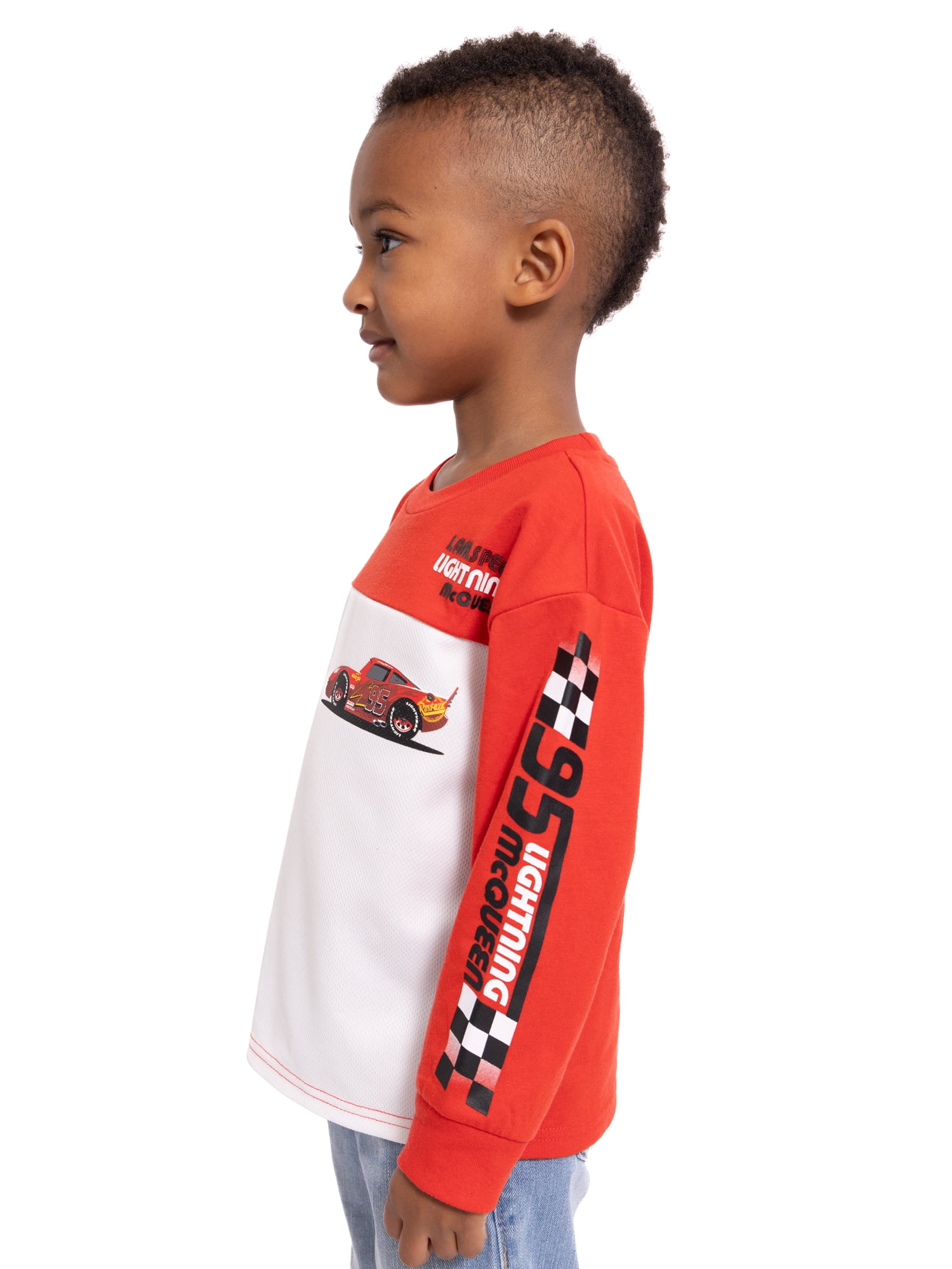 Disney Pixar Cars Toddler Boys Graphic Crewneck Pullover with Long Sleeves, Sizes 12M-5T