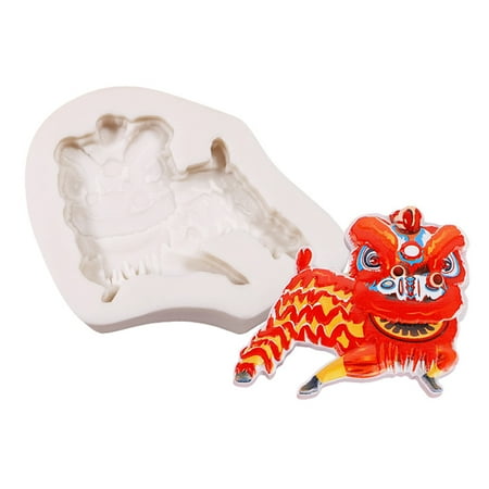 

Chocolate Fudge Cake Mold Chinese Style Dragon and Lion Dance Gift for Baking