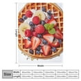 thumbnail image 4 of Jiayy  Novelty Waffle Blanket Funny Soft Flannel Fruit Cookie Blankets for Adults Pets Friends Couch Bed Sofa Travel, Diameter, 4 of 6