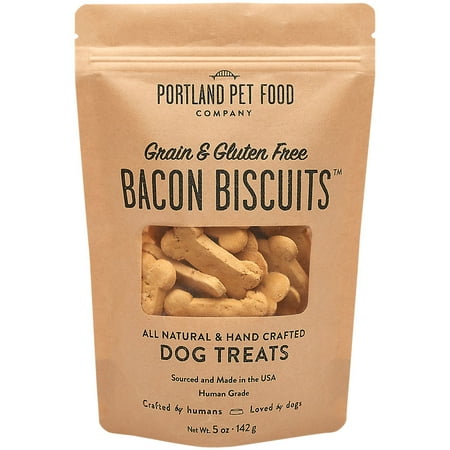Portland Pet Food Company - Dog Treats Bacon Biscuits - Case Of 6-5 Oz