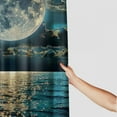 thumbnail image 3 of Orinice  Shower Curtain Full Moon Over Ocean Landscape Waterproof Fabric Shower Curtain for Bathroom Decor Set with Hooks  69x72, 3 of 7