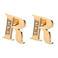 thumbnail image 1 of Aretes Mujer LuckyLy, Inicial Letra A, Acero Inoxidable con Oro 18k y Zirconia Cúbica, Modelo Tina dorado UNITALLA, 1 of 7
