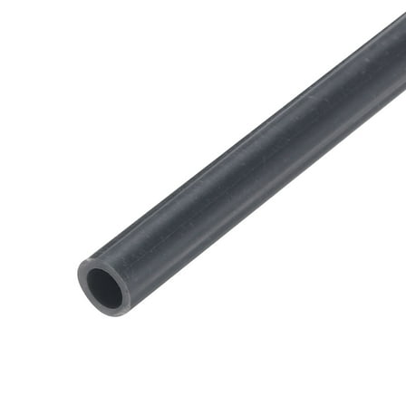 Rigid Round Pipe 5mm ID 7mm OD 9" Length Dark Grey High Impact for Water Pipe, Crafts, Cable Sleeves