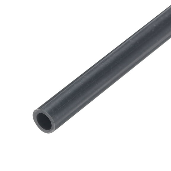 Rigid Round Pipe 5mm ID 7mm OD 9" Length Dark Grey High Impact for Water Pipe, Crafts, Cable Sleeves