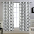 thumbnail image 1 of DriftAway Mason Thermal Blackout Grommet Window Curtains Geometric Trellis Pattern, 1 of 5
