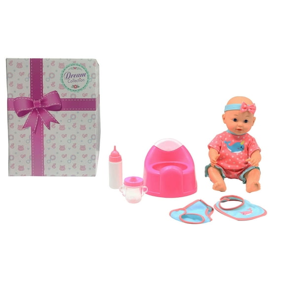 Dream Collection Muñeca Bebé Mojada Y Bebida Con Orinal De Entrenamiento - Muñeca Bebé Realista Y Accesorios Para Juegos De Imaginación Realistas Cuerpo Duro - 14