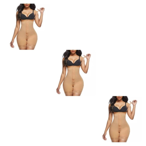 Qarigey Body Butt Hip Belly Lifter Prenda de compresión Cintura alta Fajas Bragas Ropa interior Corsé plano Abierto Beige Type1 NO1