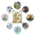 thumbnail image 6 of Zufioo Sunflowers Sports Cinch Sack Gym String Bags Machine Washable Heavy Duty String Backpack for Men Women-Small, 6 of 6