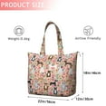 thumbnail image 4 of Boston Terrier Dog and Flower Florals Travel Tote Bags for Women Carry On,Large Weekender Bags for Women Travel,Multi Functional Duffle Bag for Work,Shopping,Sports, 4 of 5